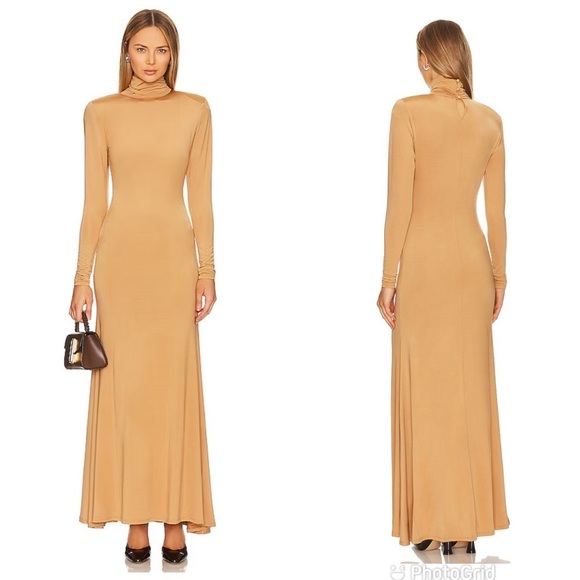 L'Academie Kyma Maxi Dress in Taupe New with Tag!
